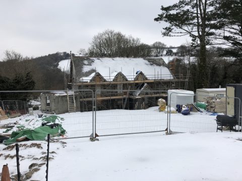 snow at the chapel