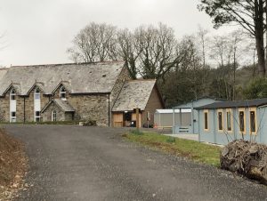 The log cabins where we hold art classes